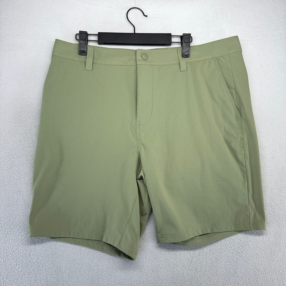 Rhone Shorts Mens 35 Green Commuter 9" Golf Active Hiking Outdoor Performance